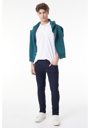 Lee Luke Slim Fit Dar Kesim Düşük Bel Dar Paça Lacivert Erkek Esnek Jean Denim Kot Pantolon L71908836 Koyu Lacivert