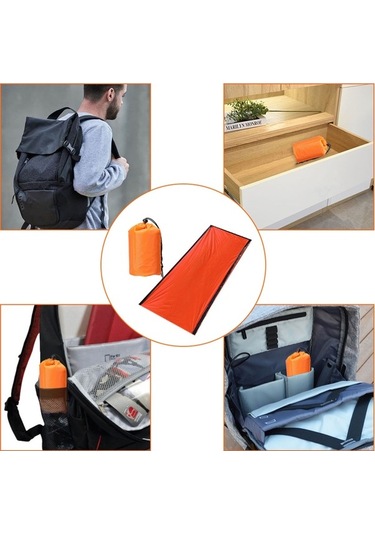 Pazly Portatif Turuncu Uyku Tulumu Seti, 2 Adet, Hafif Ve Kompakt, 2 Boyut Seçeneği Turuncu