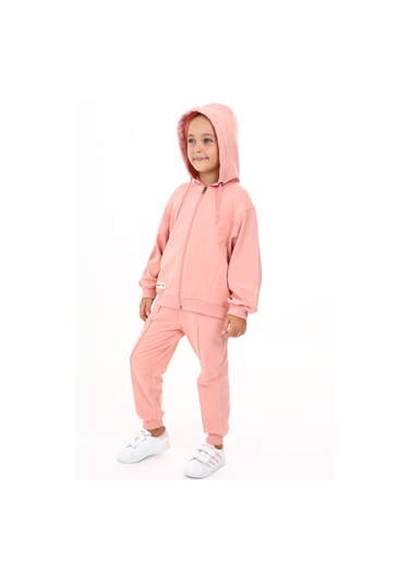 Toontoy Kız Çocuk Eşofman Takım Koyu Pudra