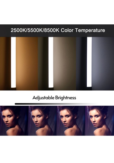 Andoer D2 Elde Taşınabilir Rgb Led Video Işık Tüpü Beyaz Beyaz