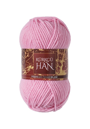 Kürkçü Han Dekor 100 G 100 M El Örgü İpi Açık Pembe