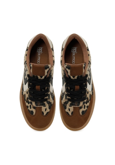 Butigo 25k-2070 5pr Leopar Kadın Sneaker 000000000102042859 Kahverengi