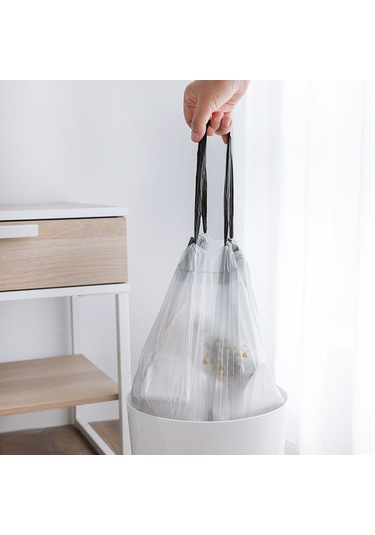 Kangvka Sarı Otomatik Kapanır Çekmeceli Çöp Poşeti - 45x50cm Kalın Pe Materyal - 15 Adet/rulman - Ev Ofis Mutfak Uygun