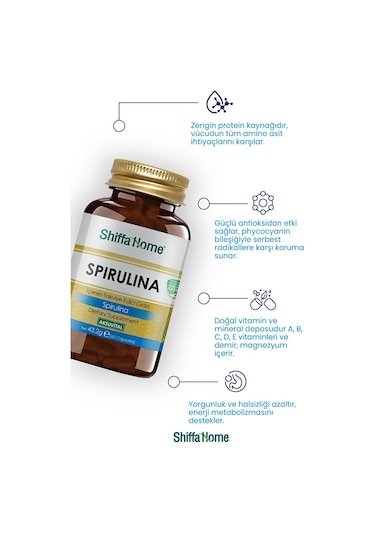 Spirulina Deniz Yosunu 60 Kapsül Vegan