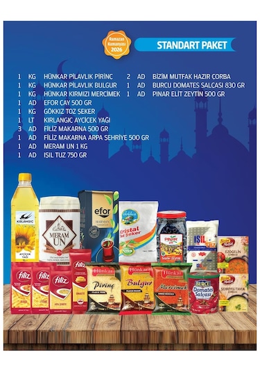 Ramazan Kumanya Gıda Erzak Yardım Kolisi - Standart Paket
