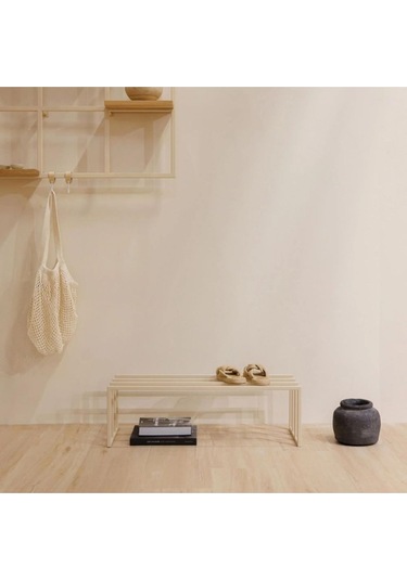 Bovi Metal Profil Ayakkabı Rafı Bej