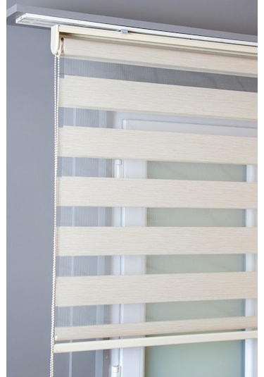 Krem Bambu Zebra Stor Kaliteli Güneşlik Perdeler