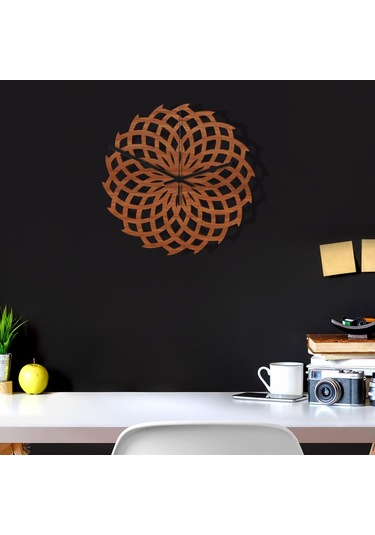 Homyl Duvar Asılı İzle Ahşap 3d Saati Oturma Odası Okul Otel Çiçek