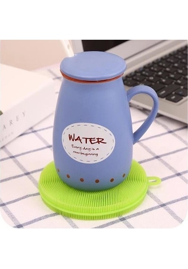 2 Adet Tükenmeyen Silikon Bulaşık Süngeri Çok Amaçlı Bez Tutacak N111153 Çok Renkli