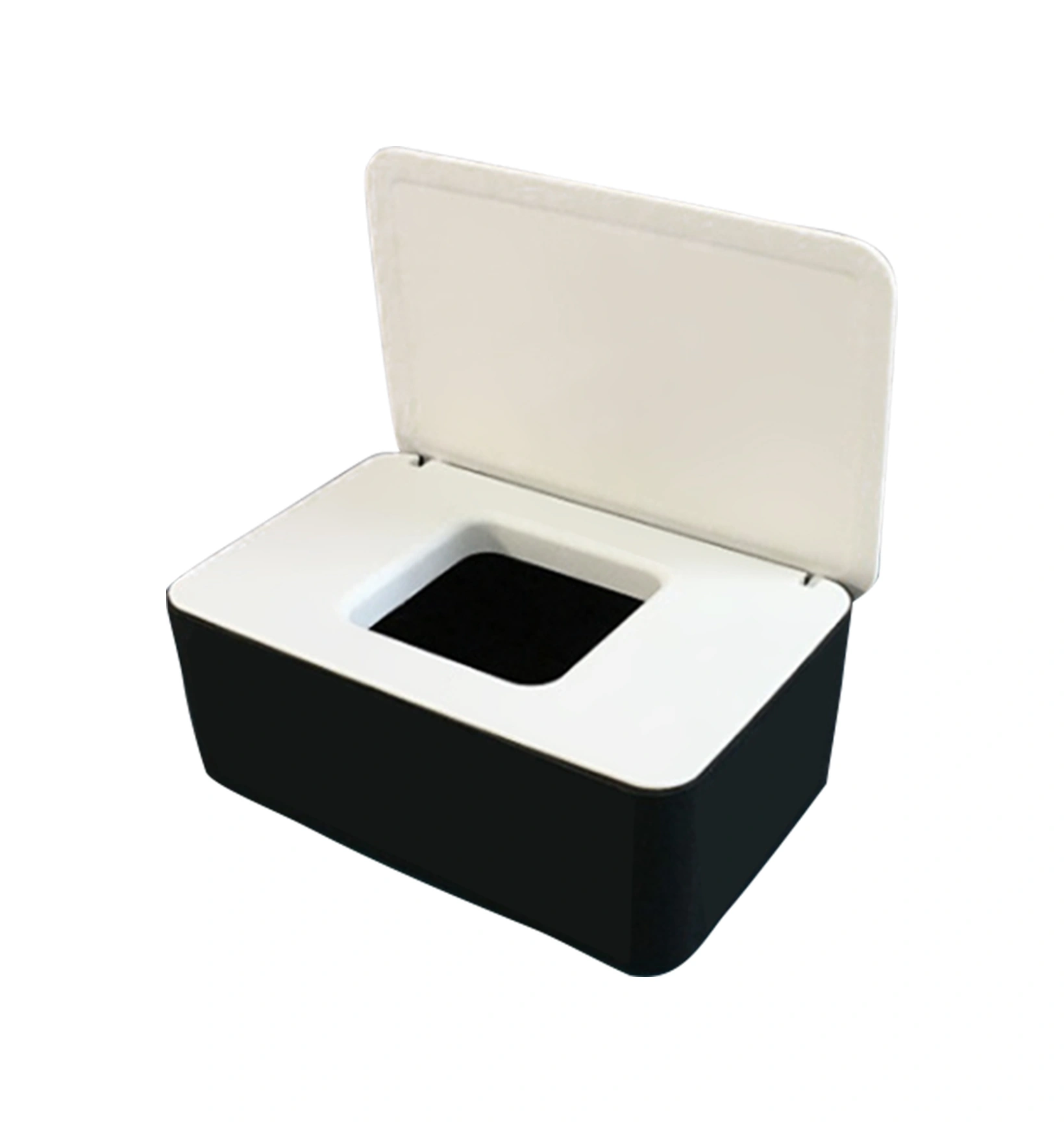 Kosona Pp Materyal Kapaklı Depolama Kutusu - Ev Kullanıma Büyük Kapasiteli, Toz Ve Nem Koruyucu, 18.5x12.2x7cm Siyah-alt Beyaz-kapak Siyah