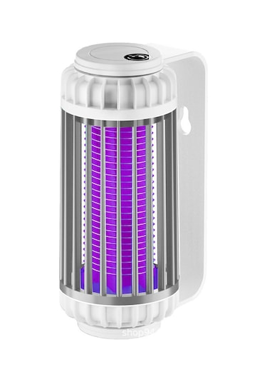 Ximistore9 Pil Desteğili Evcil Kovucu - 365nm Mor Işık Ve Solunum Benzetimi İle Çok Yönlü Tutma, Güçlü Elektrik Şoku İle Komar Öldürücü Gri