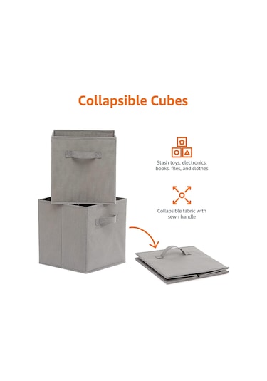 Mufunye 4'lü Katlanır Saklama Küpü Seti, Gri Diğer
