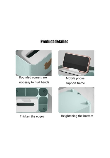 Sones Çizim Kağıdı Masaüstü Düzenleyici Sehpa Çok İşlevli Uzaktan Kumandalı Saklama Kutusu, Renk: Yeşil Büyük Diğer