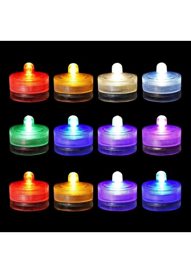 Led Alevsiz Mumlar Işık Su Geçirmez Dekoratif Mumlar Sualtı