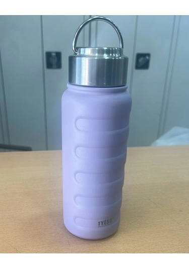 Paslanmaz Çelik Termos Su Şişesi 360ml Vakumlu Kapak Lila İthal Ürün Lila