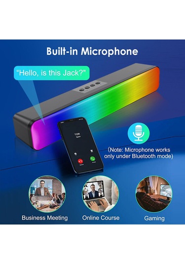 Arion E-3562 RGB Işık Efektli Bluetooth Stereo Soundbar