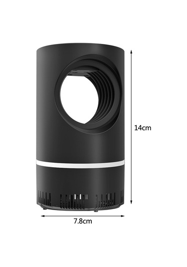 Neevoyu Ev İçin Usb Akıllı Isı Dalga Sopa Sistemiyle Sessiz Mosquito Katili, Fiziksel Kurutma Ve 360 Uv Işık, Siyah Siyah