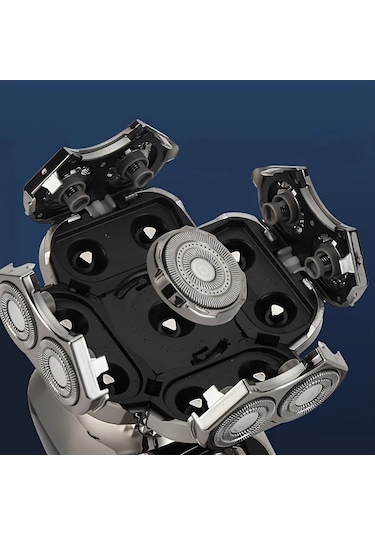 Uygun Olmak Erkekler İçin Mıguan 9'lu Elektrikli Saç Tıraşı Makinesi, Kablosuz Islak/kuru Kafa Tıraşı Makinesi, Döner Bıçaklı, Klipper, Burun Düzeltici, Fırça, Masaj Aleti, Dokuz Bıçaklı, Usb Şarj Edilebilir Lityum Pil 600mah