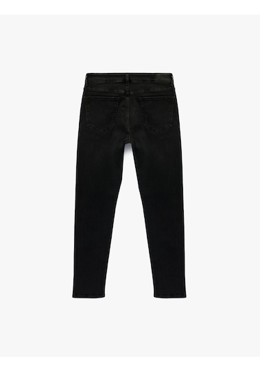 Koton Normal Bel Pamuklu Slim Fit Jean Pantolon - Brad Jean Siyah 6sam40002nd