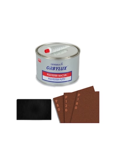 Orbay Polyester Çelik Macun 500 Gram Set + Plastik Aparat