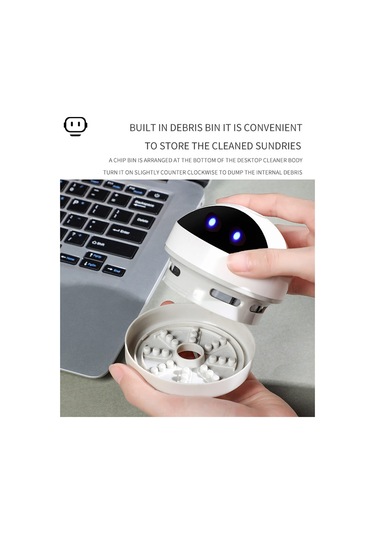 Xiyyadms Sevimli Mini Masa Süpürgesi - Usb Şarjlı, Kablosuz, Taşınabilir Toz Temizleyici 135g