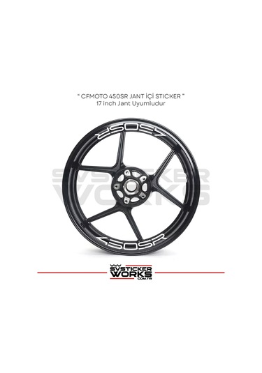 Cfmoto 450sr Sticker Jant İçi Yazı 8 Adet Set Sticker Etiket