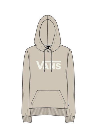 Vans Wm Drop V Logo Hoodıe-b Kadın Bej Sweatshirt - Vn0a5hnp Bej Vans Wm Drop V Logo Hoodıe-b Kadın Bej Sweatshirt - Vn0a5hnp Bej