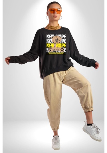 Yeni Umut Unisex Siyah Sweatshirt Siyah