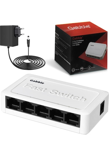 Gabble Gs1005 5port 10/100mbps Desktop Switch