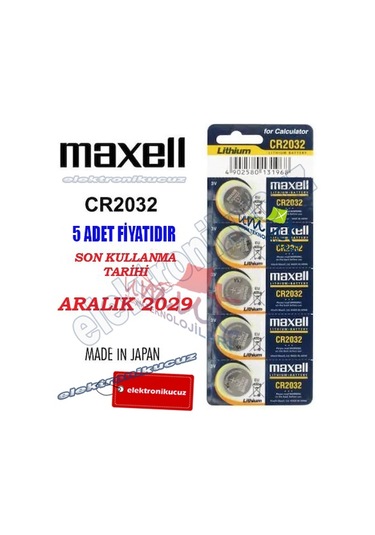 Maxell Cr 2032 5'li Lityum Pil