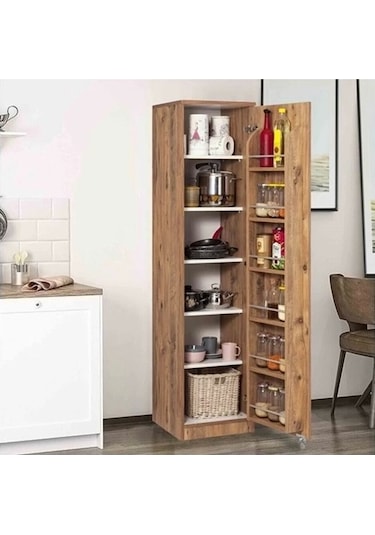 Evistro Kiler Dolabı 90 Derece Açılır Kapak Mutfak Dolabı Atlantik Çam