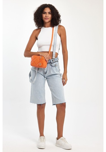 Cube Turuncu Kadın Omuz Çantası A.gümüş - A.gümüş Gümüş