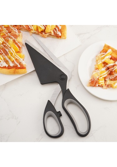 Youmex Çift Fonksiyonlu Çıkartılabilir Pizza Kıyma Ve Kaçırma Aleti - Paslanmaz Çelik Mutfak Gereci Siyah-gri Diğer