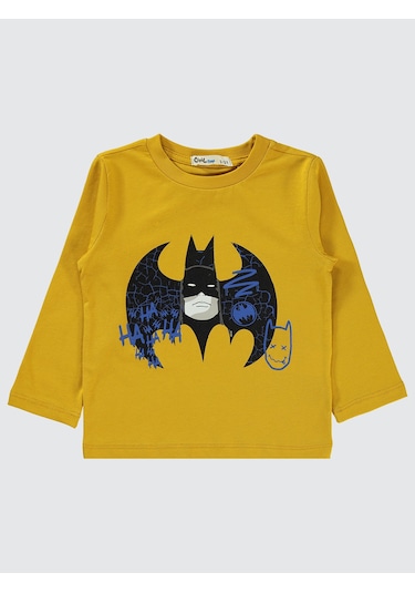 Batman Erkek Çocuk Sweatshirt 2-5 Yaş Hardal