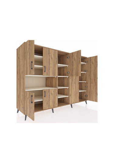 Kronos Dolap 13 Raflı 7 Kapaklı 220x59x163 Çam-çam/aytaşı Çam-çam/aytaşı