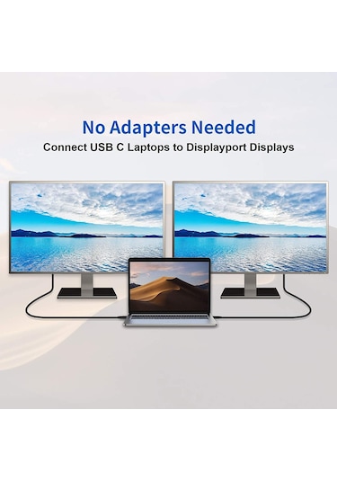 Paugge 8K/4K60Hz Thunderbolt 4/3 Usbc To Displayport Kablo