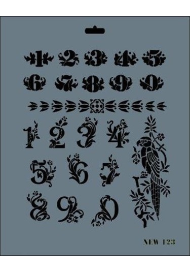 Rich New Seri N-123 Stencil 35X25 Cm
