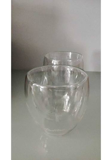 Borosilikat Cam 2li Çift Cidarlı Bardak Seti 250ml Soft Cam24010bs2