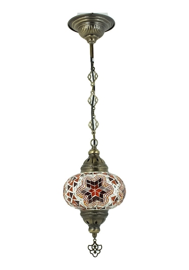 Büyük Otantik Tavan Sarkıt Avize Mozaik Lamba Gece Lambası Renkli