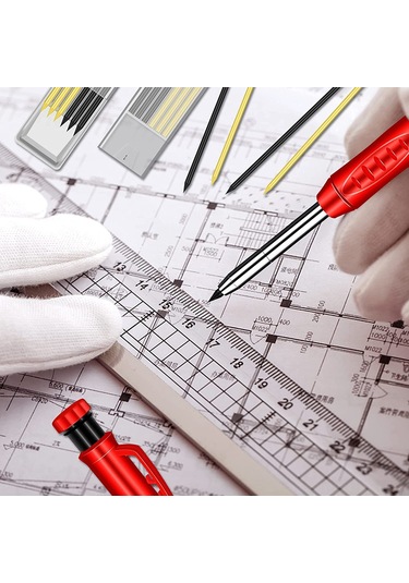 Hangfox Ahşap İşçilik Kalemi İçin Değiştirilebilir Mine Seti - Siyah Ve Altın Karışık 5 Adet - Sadece Mine, Kalem Değil