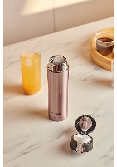 Karaca Pluton Çelik Sızdırmaz Termos Rose Gold 450 ml