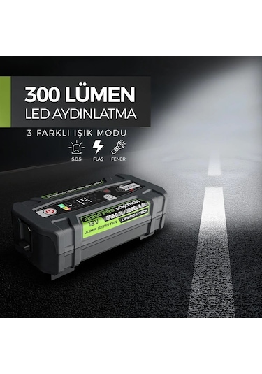 Lokithor J2250pro 12v 2250amp Lifepo4 Akıllı Akü + + Led Lamba