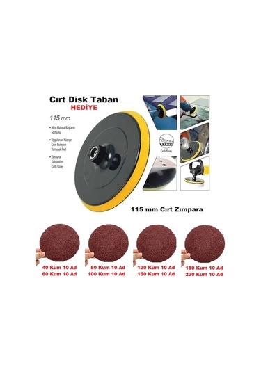 Venoa Cırt Zımpara Kağıdı 115 Mm Paket 80 Adet