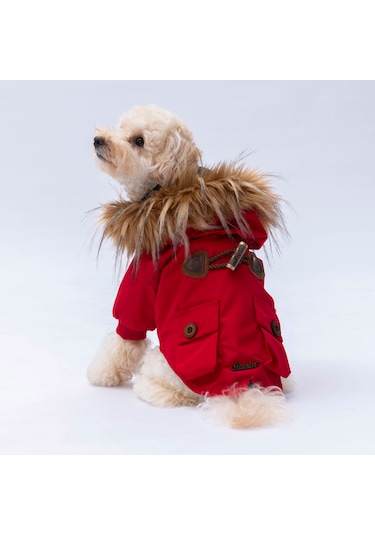 Pawstar Kırmızı Charles Polarlı Kedi Köpek Montu