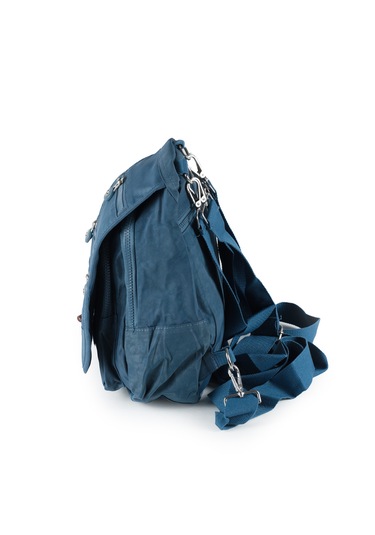 Küçük Boy Krinkıl Günlük Çok Gözlü El Omuz Sırt Çanta Mavi 13-5a Mavi