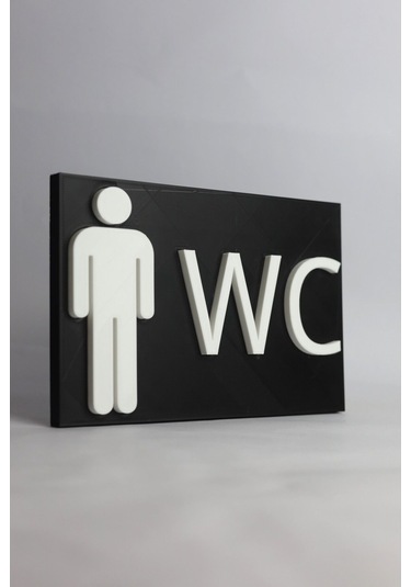 Erkek Wc - 3 Boyutlu Tabela 20cm X 13cm X 1.5cm