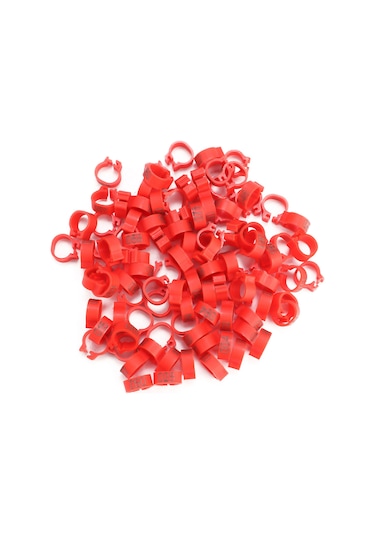 Yuntech01 8mm Sarı Kuş Ayak Halkası, Rakamlı Tespit Halkası, Basit Kapan Deseni, 100 Adet/paket, Dayanıklı Plastik, Güvercin Ve Yetişkin Kuşlar İçin