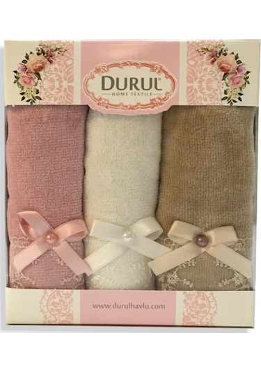 Durul Kadife Gipürlü Mutfak Havlusu 3 Lü Kutu X 2 Adet