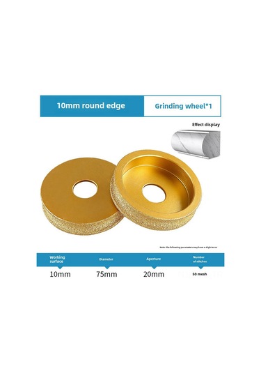 Yunboo Mermer, Kuvars Ve Seramik Çitlere Uygun Yarı Dairesel Testere, 10mm Taş İyileştirme, Hızlı Ve Dayanıklı El Fırçası Zımpara Diski