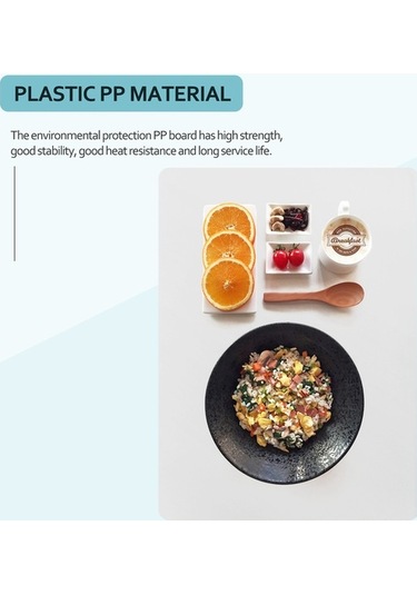 Ulzyvf Yıkanabilir Şeffaf Mutfak Amerikan Seti 8 Adet Jc Şeffaf